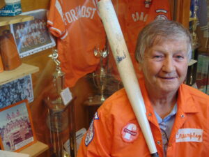 Marionville native Janice Crumpley-Bluebaum was one of the top American Softball Association fast-pitch and slow-pitch players in the 1970s before retiring in 1992. She's standing in the Missouri ASA Hall of Fame at the Killian Softball complex in Springfield.