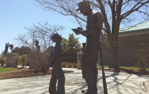 The Boy and the Man statue outside the Missouri Sports Hall of Fame was unveiled 10 years ago today (April 2, 2005).