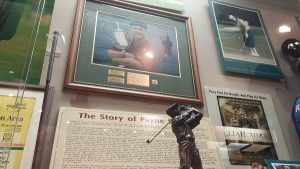 A portion of the Payne Stewart display inside the Hall.
