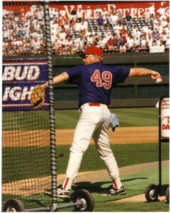 TCU coach Lance Brown threw BP for the Rangers and Astros for years.