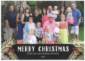 Andrews' family Christmas card