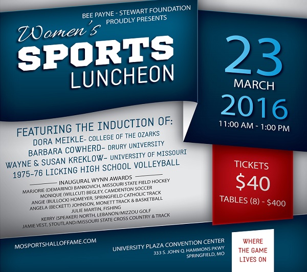 Let’s do lunch! We’re inducting four Wednesday during Women’s Sports Luncheon