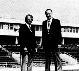 Art Hains, left, with the late Vern Hawkins.