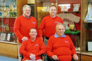 The first four Glendale High School baseball coaches: Front: Howard Bell, Don Provance. Back: Mark Stratton and Mike Snodgrass