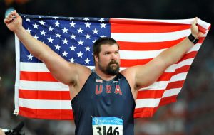 Aug 15, 2008; Beijing,CHINA; Christian Cantwell (USA) placed second in the shot put during the 2008 Beijing  Olympics athletics competition at National Stadium. Mandatory Credit: Kirby Lee/Image of Sport-US PRESSWIRE