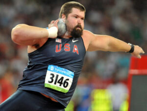 Aug 15, 2008; Beijing,CHINA; Christian Cantwell (USA) placed second in the shot put during the 2008 Beijing  Olympics athletics competition at National Stadium. Mandatory Credit: Kirby Lee/Image of Sport-US PRESSWIRE