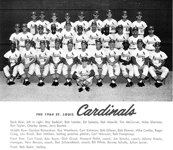 St. Louis Cardinals - 1964 World Series Champions - St Louis